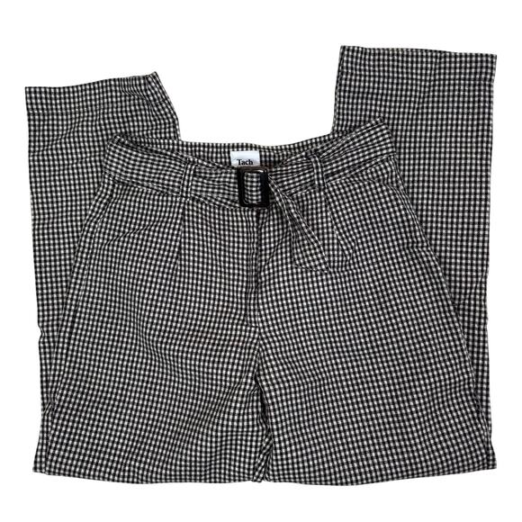 Tach Clothing High-Waist Portia Wool Pants in Brown Houndstooth Size M - Picture 10 of 13